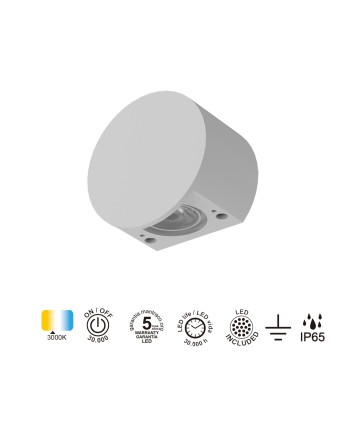 SHELLA * BAÑADOR PARED LED 3W 3000K R. BLANCO